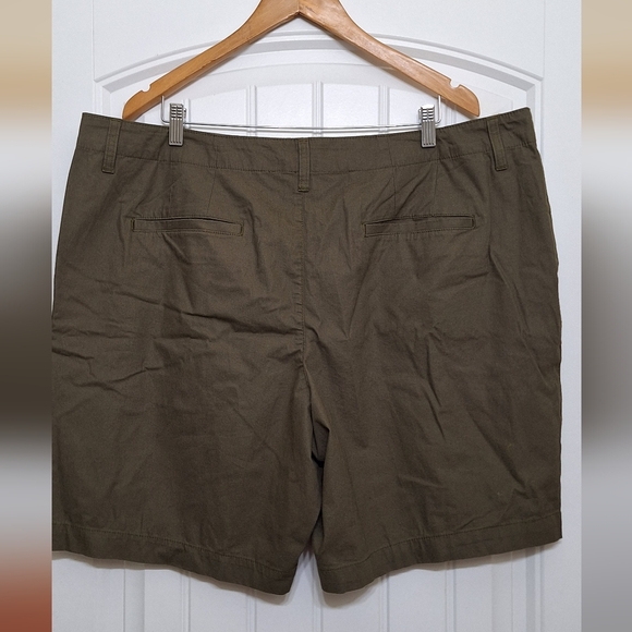 George Men Shorts Flat Front Cotton Khaki Shorts Size 42 - Picture 6 of 14